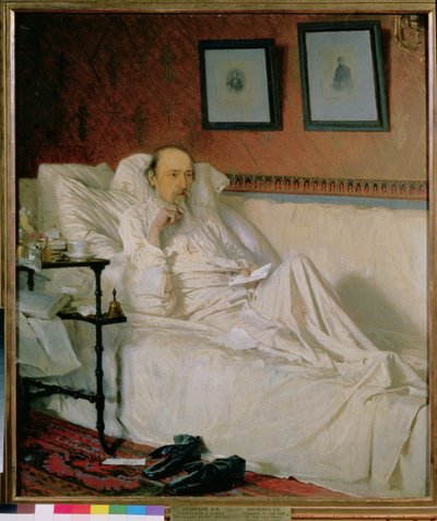 De Dichter Nikolay Alekseyevich Nekrasov (1877-78) ten tijde van 